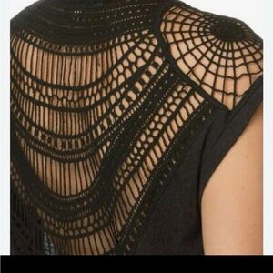 IRO Crochet Black Sleeveless Top